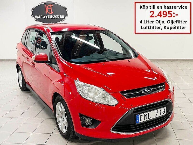 Röd Begagnad 2011 Ford C-MAX Minibuss | 89 000 kr (Dyr) - Bild 1/4