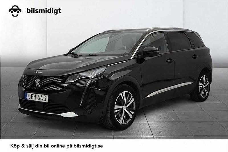 Svart Begagnad 2021 Peugeot 5008 Allure Minibuss | 259 800 kr (Marknadspris) - Bild 1/3
