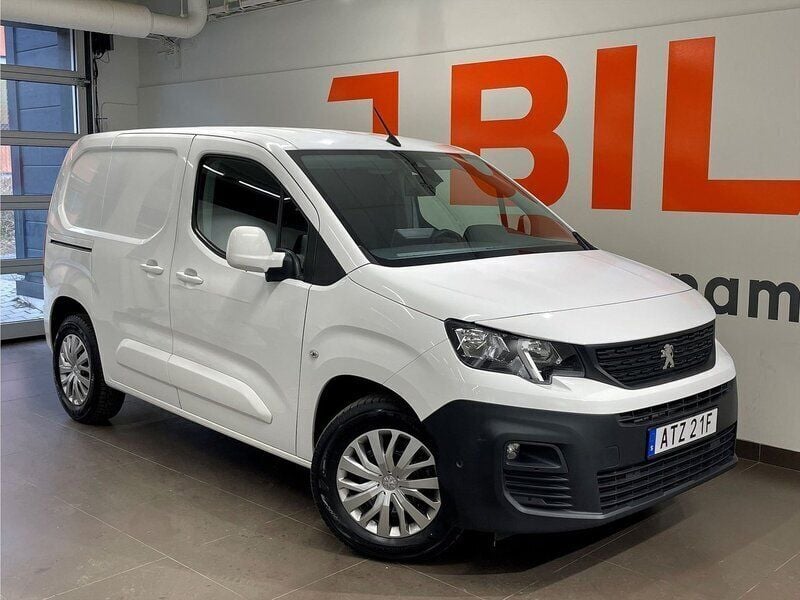 Vit Begagnad 2019 Peugeot Partner Minibuss | 159 900 kr (Marknadspris) - Bild 1/4