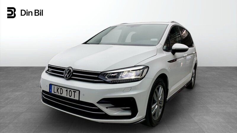 Vit Begagnad 2022 VW Touran R-line Plus Minibuss | 349 900 kr (Marknadspris) - Bild 1/4