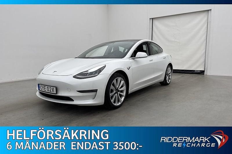 Begagnad Tesla Model 3 Long Range AWD 366 kW (498 HK) 2019 Vit Sedan