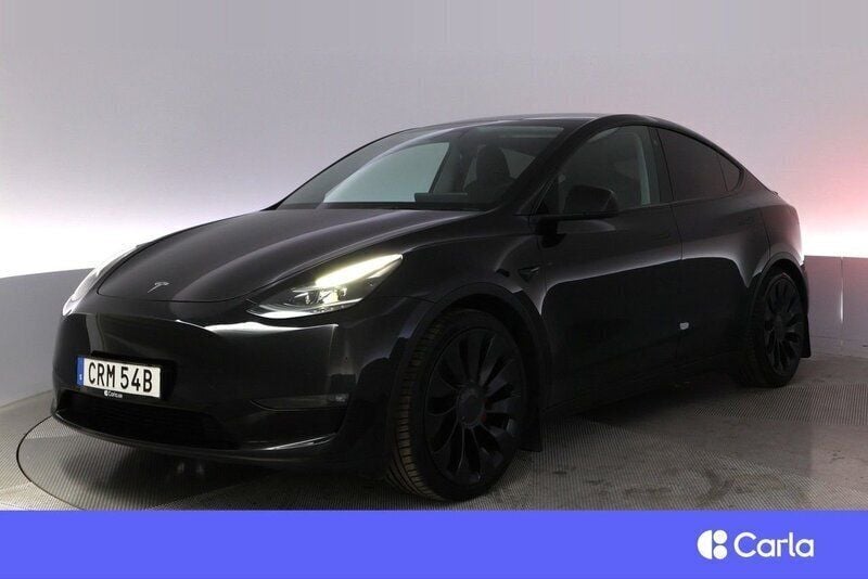 Svart Begagnad 2022 Tesla Model Y Performance SUV | 394 900 kr (Superpris) - Bild 1/4