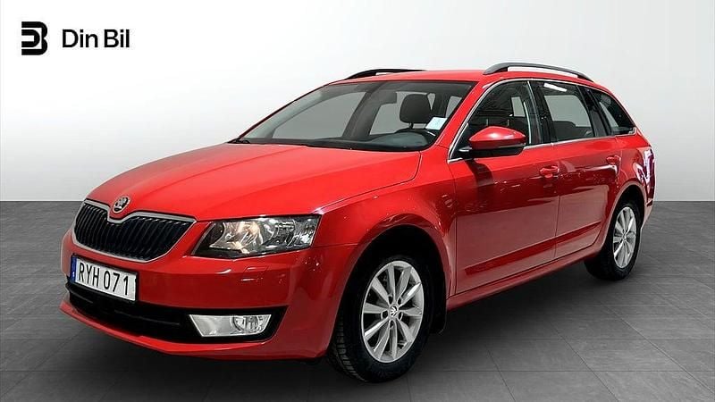 Begagnad Skoda Octavia Ambition 150 HK (110 kW) 2015 Röd Halvkombi