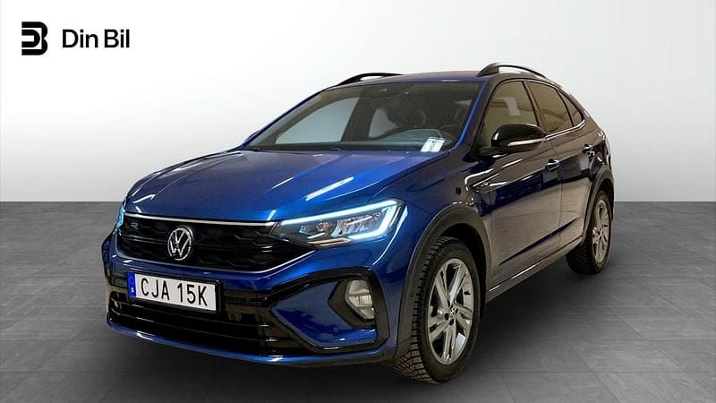 Reef blue metallic Begagnad 2022 VW Taigo R-line SUV | 244 900 kr (Marknadspris) - Bild 1/4