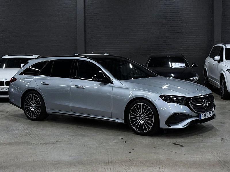 Silver (silver metallic) Begagnad 2024 Mercedes E300 AMG line Kombi | 759 900 kr (Dyr) - Bild 1/4