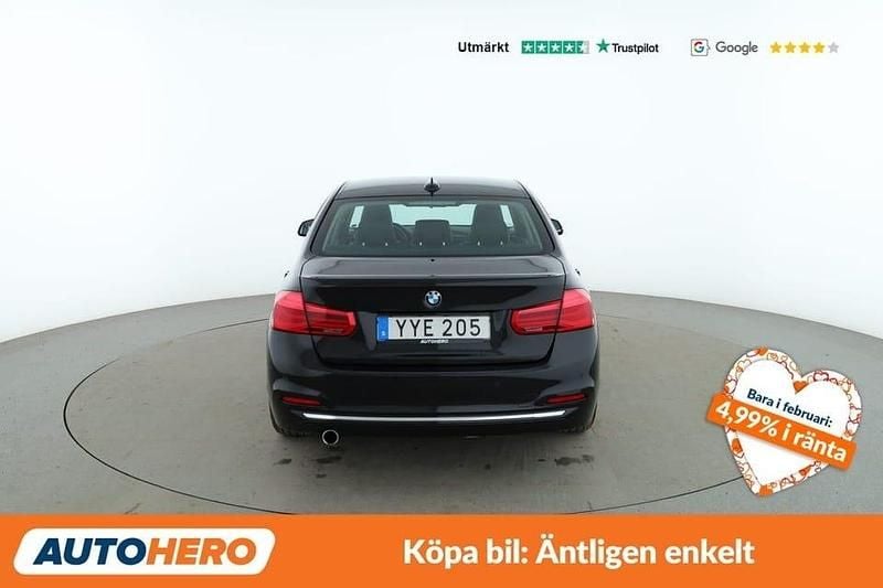 Begagnad BMW 318 Luxury Line 151 HK (111 kW) 2017 Svart Sedan
