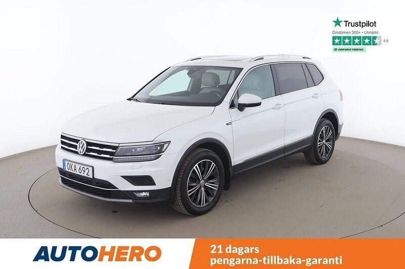 Vit Begagnad 2018 VW Tiguan Allspace GT SUV | 233 000 kr (Marknadspris) - Bild 1/4