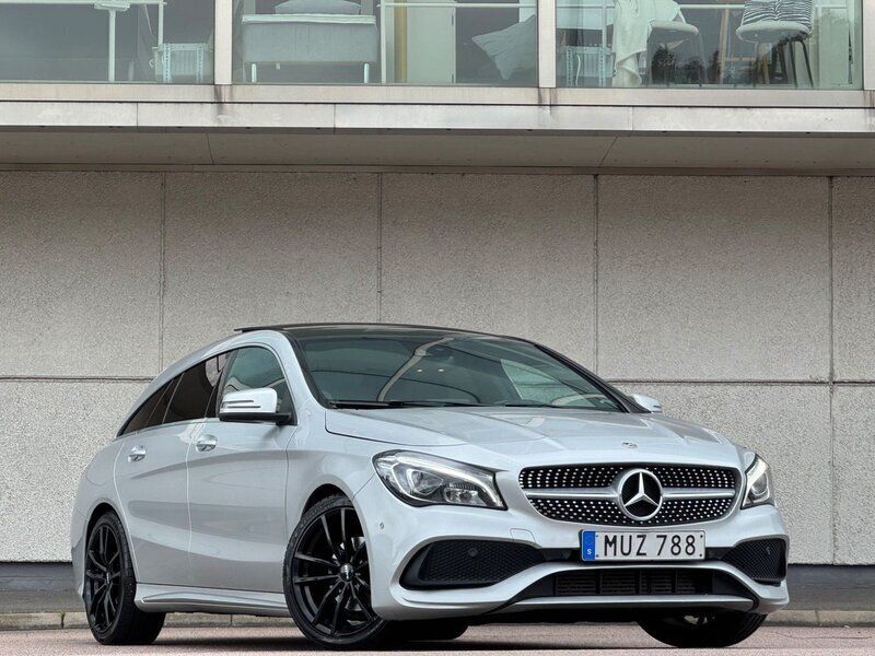 Silver Begagnad 2019 Mercedes CLA200 Shooting Brake AMG Kombi | 199 900 kr - Bild 1/4
