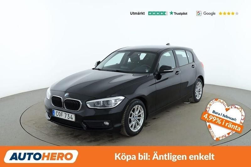 Svart Begagnad 2016 BMW 118 Advantage Halvkombi | 149 000 kr (Bra pris) - Bild 1/4