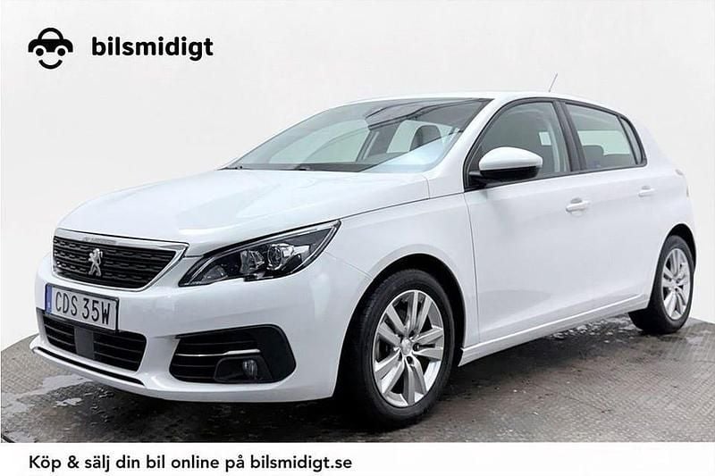 Vit Begagnad 2019 Peugeot 308 Active Halvkombi | 179 800 kr (Marknadspris) - Bild 1/3