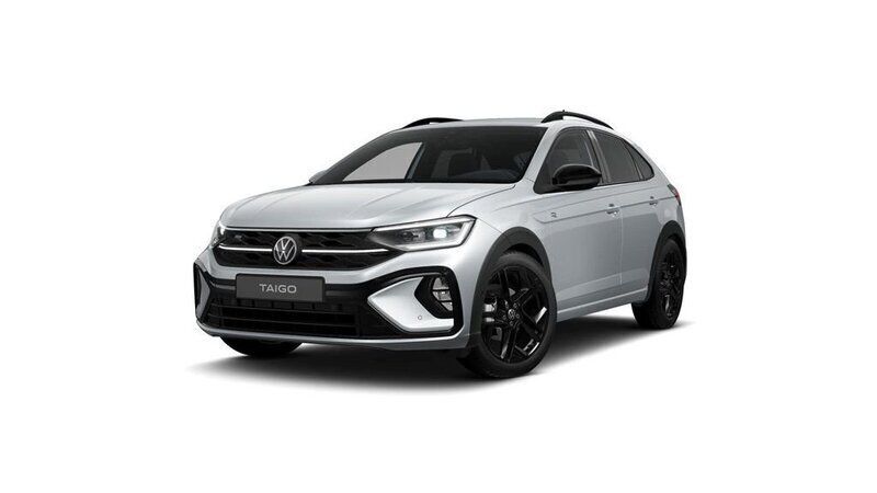 Silver (reflex silver metallic) Ny 2025 VW Taigo R-line SUV | 322 800 kr (Marknadspris) - Bild 1/2