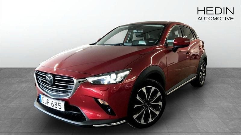 Röd (red) Begagnad 2018 Mazda CX-3 Optimum SUV | 199 900 kr (Marknadspris) - Bild 1/4