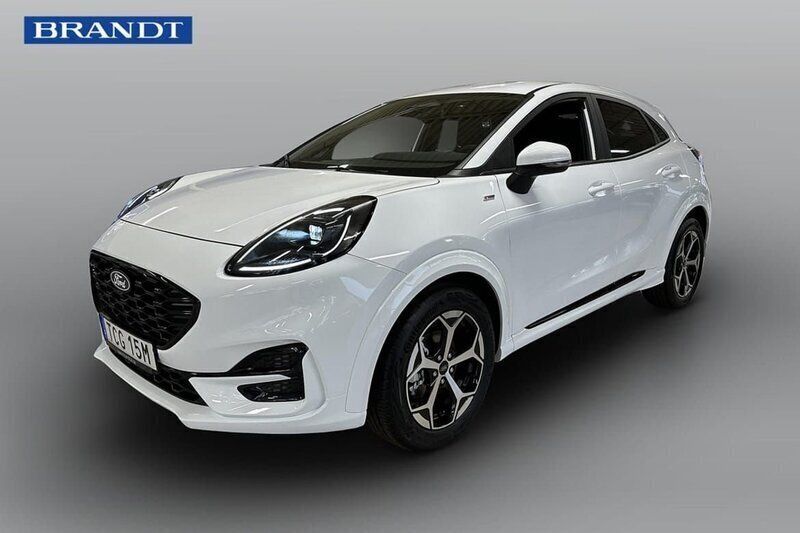 Vit Ny 2024 Ford Puma ST-Line SUV | 279 900 kr (Marknadspris) - Bild 1/4