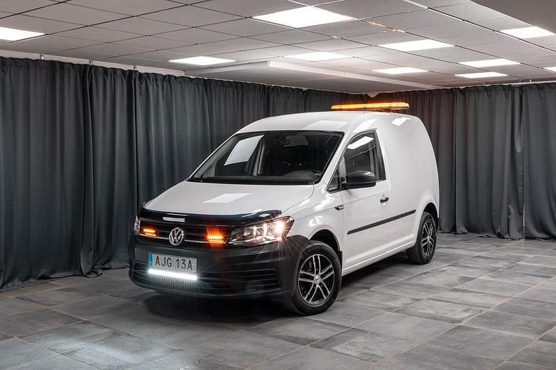 Vit Begagnad 2020 VW Caddy Minibuss | 150 001 kr (Bra pris) - Bild 1/4