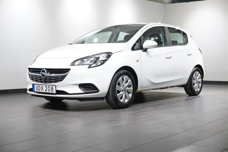 Vit Begagnad 2018 Opel Corsa Enjoy Halvkombi | 99 800 kr (Dyr) - Bild 1/4
