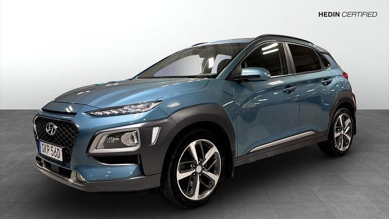 Blå (blue) Begagnad 2019 Hyundai Kona SUV | 179 900 kr (Marknadspris) - Bild 1/4