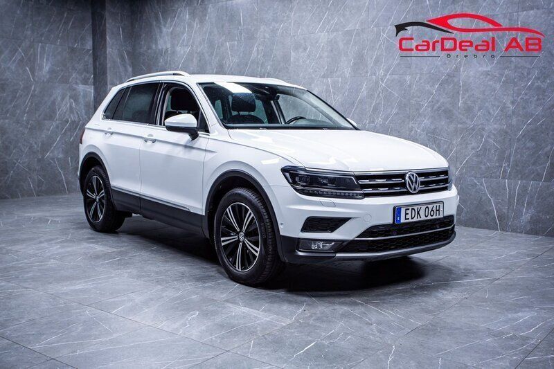Vit Begagnad 2019 VW Tiguan GT SUV | 248 800 kr (Marknadspris) - Bild 1/4