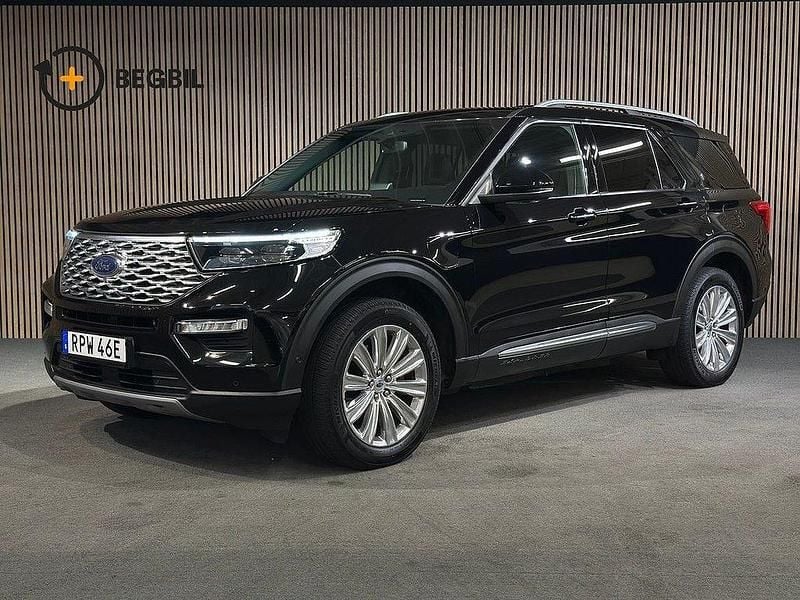 Svart Begagnad 2021 Ford Explorer SUV | 398 400 kr (Superpris) - Bild 1/4