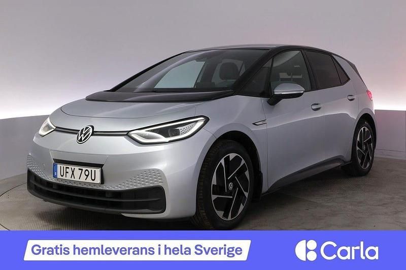 Begagnad VW ID.3 Pro Performance 150 kW (204 HK) 2020 Silver Halvkombi