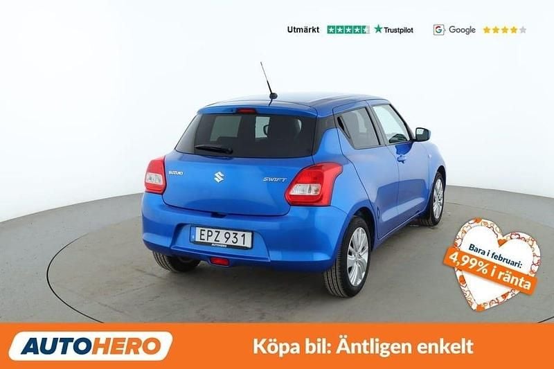 Begagnad Suzuki Swift 91 HK (66 kW) 2017 Blå Halvkombi