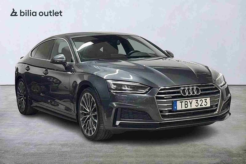 Grå Begagnad 2017 Audi A5 Sportback S-Line Halvkombi | 269 900 kr (Marknadspris) - Bild 1/1