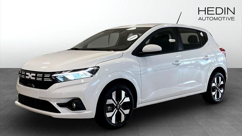 Vit (white) Ny 2025 Dacia Sandero Expression Halvkombi | 219 900 kr (Bra pris) - Bild 1/4
