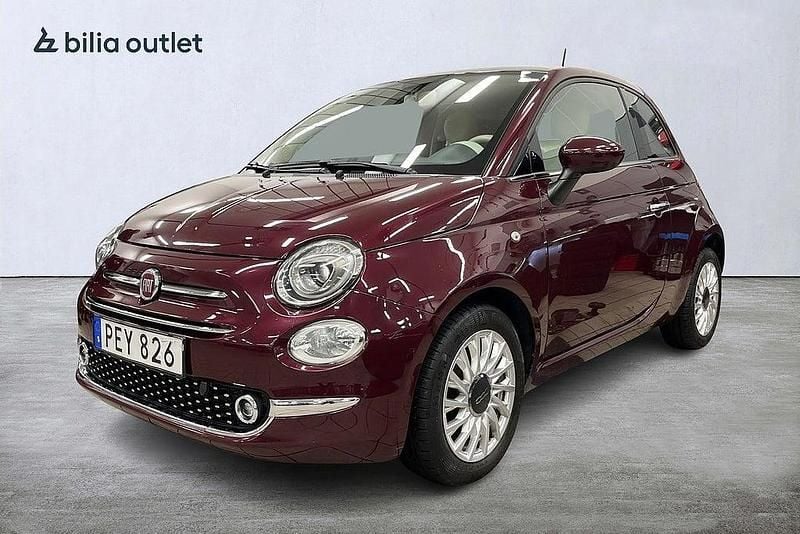 Röd Begagnad 2017 Fiat 500 Halvkombi | 89 900 kr (Marknadspris) - Bild 1/3