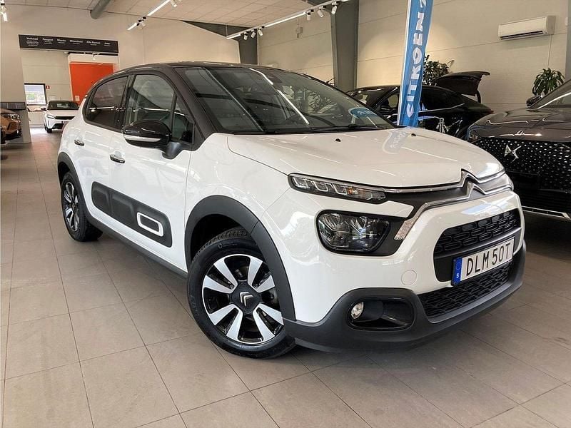 Vit Begagnad 2024 Citroën C3 Shine Halvkombi | 189 900 kr (Marknadspris) - Bild 1/4