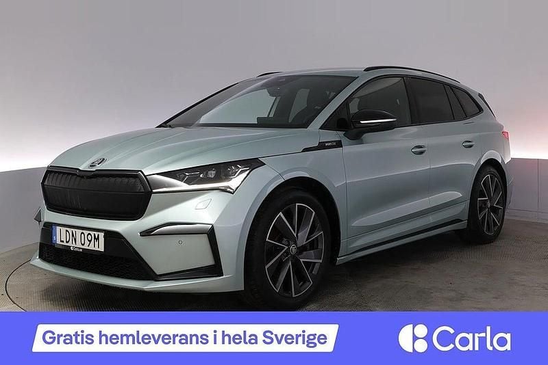 Silver Begagnad 2021 Skoda Enyaq iV SportLine SUV | 362 990 kr (Marknadspris) - Bild 1/4