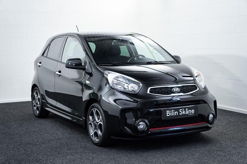 Svart Begagnad 2016 Kia Picanto Halvkombi | 69 900 kr (Marknadspris) - Bild 1/4