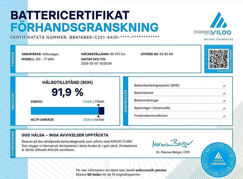 Begagnad VW ID.4 Pro Performance 150 kW (204 HK) 2021 Grå SUV