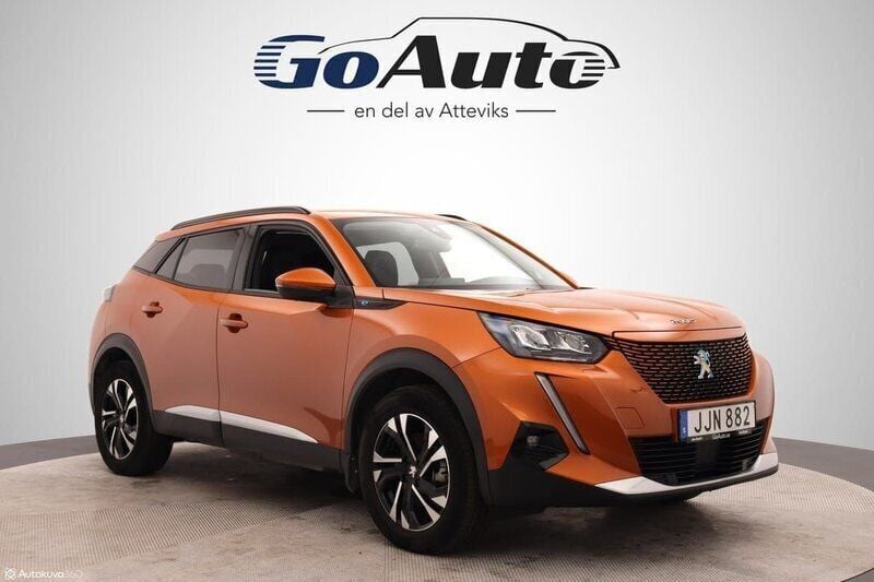 Orange Begagnad 2021 Peugeot e-2008 Allure SUV | 189 500 kr (Bra pris) - Bild 1/4