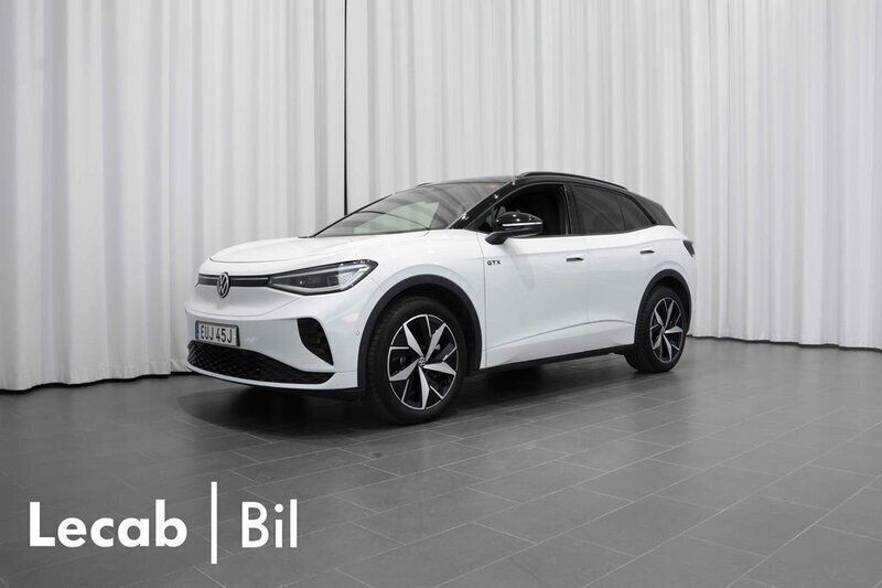 Vit (glacier white metallic bl) Begagnad 2024 VW ID.4 GTX SUV | 579 500 kr - Bild 1/4