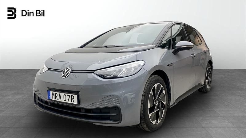 Begagnad VW ID.3 Comfortline 150 kW (204 HK) 2022 Moonstone grey black Halvkombi