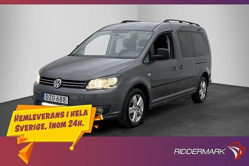 Grå Begagnad 2015 VW Caddy Maxi Minibuss | 128 700 kr - Bild 1/3