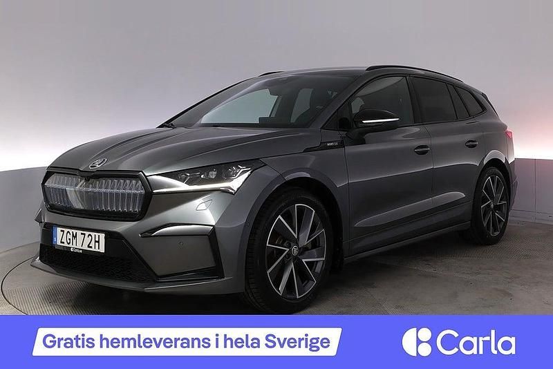 Grå Begagnad 2022 Skoda Enyaq iV SportLine SUV | 379 990 kr (Lite dyr) - Bild 1/4