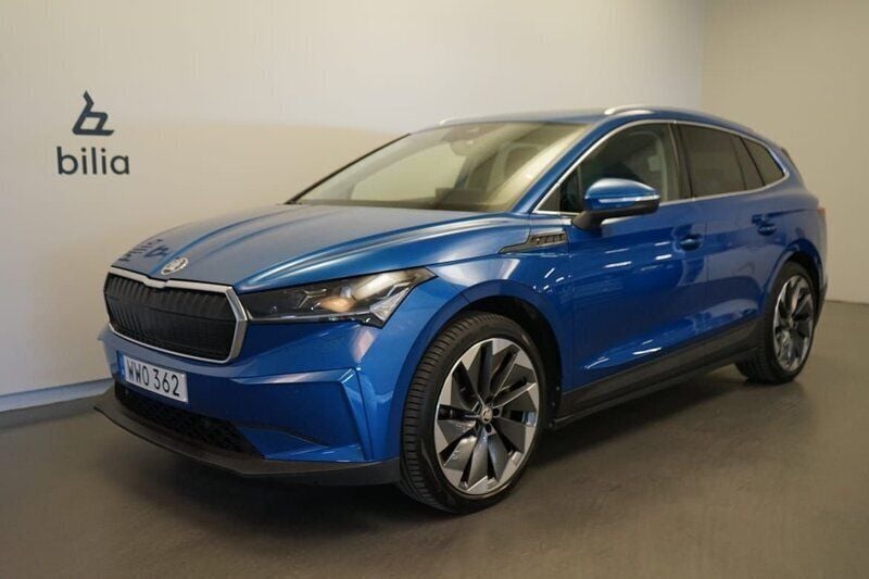 Blå Begagnad 2021 Skoda Enyaq iV SUV | 349 500 kr (Marknadspris) - Bild 1/4