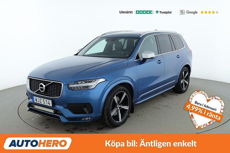Begagnad Volvo XC90 R-Design 314 HK (230 kW) 2018 Blå SUV