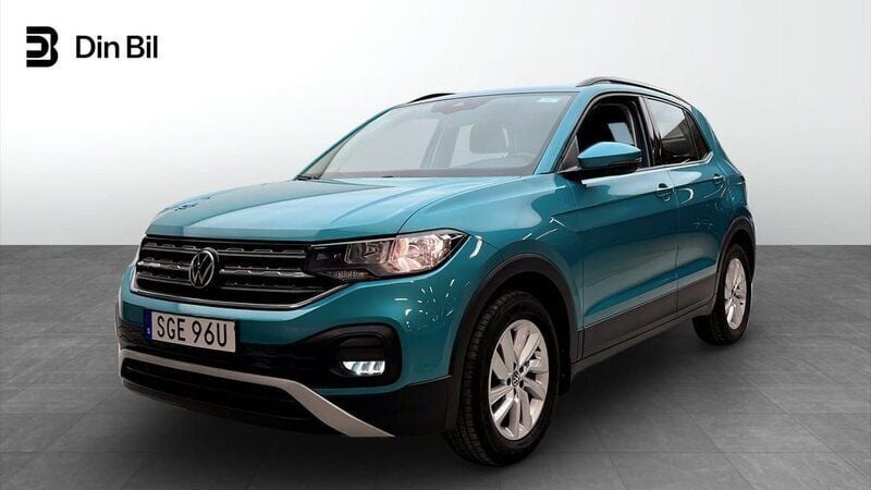 Grön Begagnad 2021 VW T-Cross Comfortline SUV | 189 500 kr (Marknadspris) - Bild 1/4