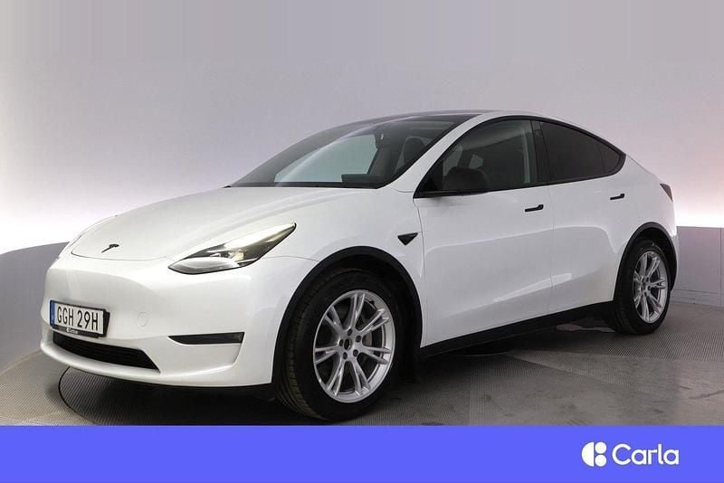 Vit Begagnad 2023 Tesla Model Y Long Range SUV | 454 900 kr (Superpris) - Bild 1/4