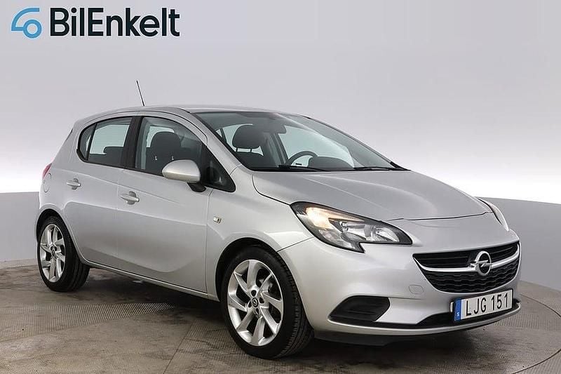 Grå Begagnad 2017 Opel Corsa Enjoy Halvkombi | 89 900 kr (Marknadspris) - Bild 1/4