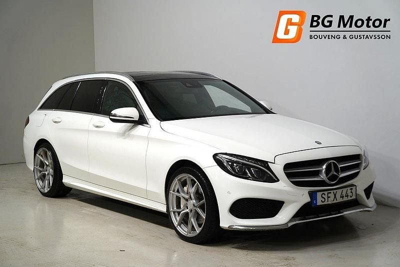 Vit Begagnad 2015 Mercedes C250 AMG line Kombi | 174 800 kr (Marknadspris) - Bild 1/3