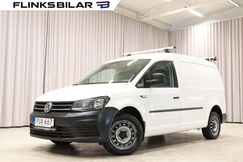 Vit Begagnad 2018 VW Caddy Maxi Minibuss | 89 900 kr (Superpris) - Bild 1/4