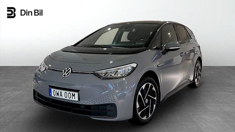 Begagnad VW ID.3 Pro 150 kW (204 HK) 2022 Grå (moonstone grey black) Halvkombi