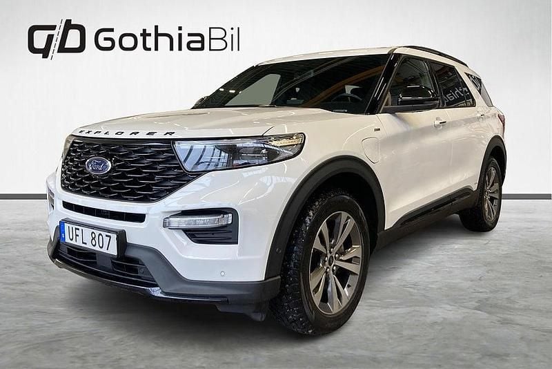 Vit Begagnad 2022 Ford Explorer ST-Line SUV | 479 900 kr (Marknadspris) - Bild 1/4