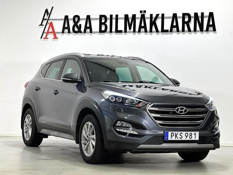 Mörkgrå (grå) Begagnad 2017 Hyundai Tucson SUV | 189 900 kr (Marknadspris) - Bild 1/4