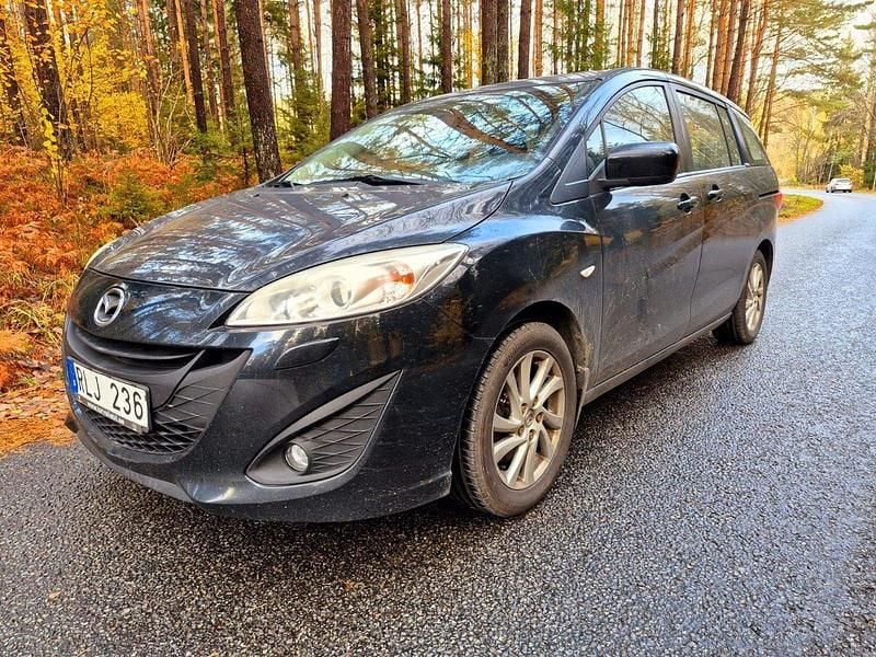 Svart Begagnad 2010 Mazda 5 Comfort Minibuss | 59 900 kr - Bild 1/4