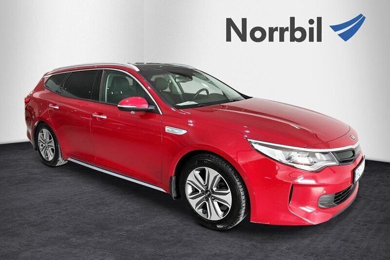 Röd Begagnad 2017 Kia Optima Hybrid 2 Sedan | 179 900 kr (Marknadspris) - Bild 1/4