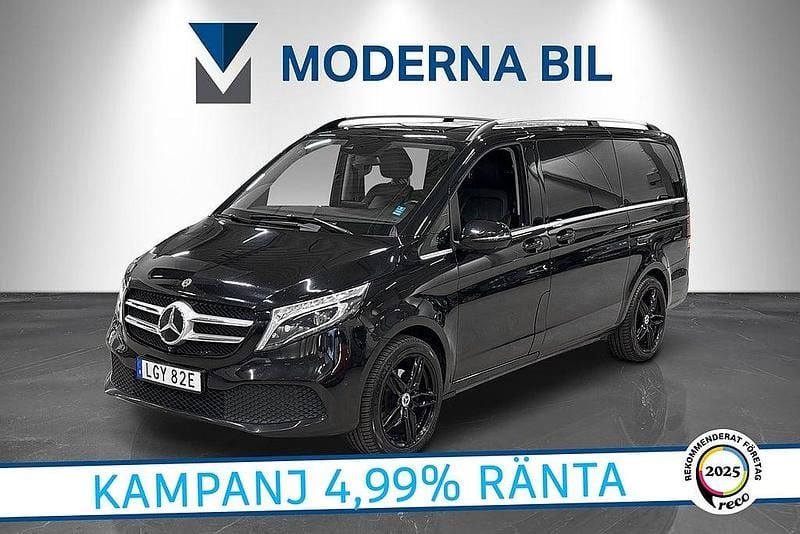 Begagnad Mercedes V300 Avantgarde 239 HK (175 kW) 2019 Svart Minibuss