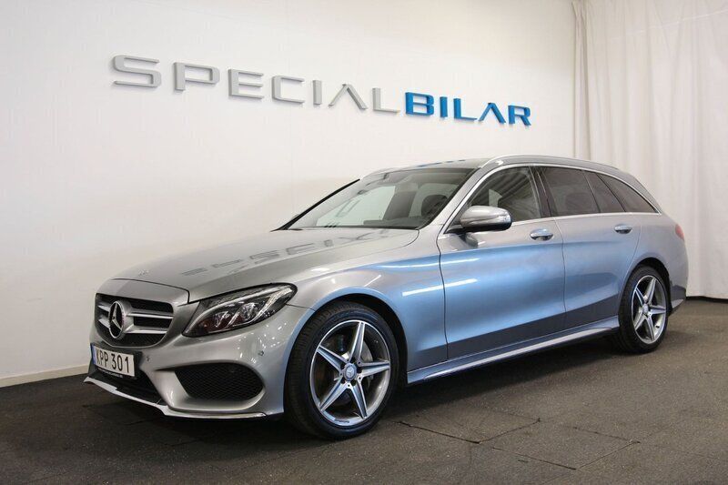 Silver Begagnad 2014 Mercedes C250 AMG line Kombi | 189 000 kr (Marknadspris) - Bild 1/4